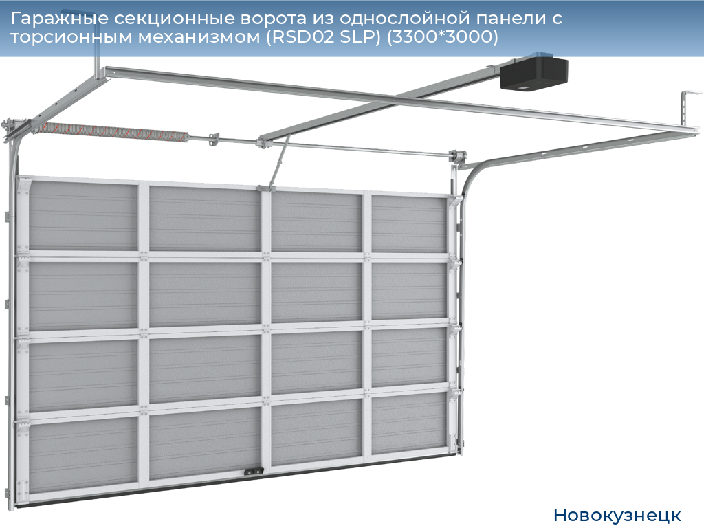 Гаражные секционные ворота из однослойной панели с торсионным механизмом (RSD02 SLP) (3300*3000), novokuznetsk.doorhan.ru