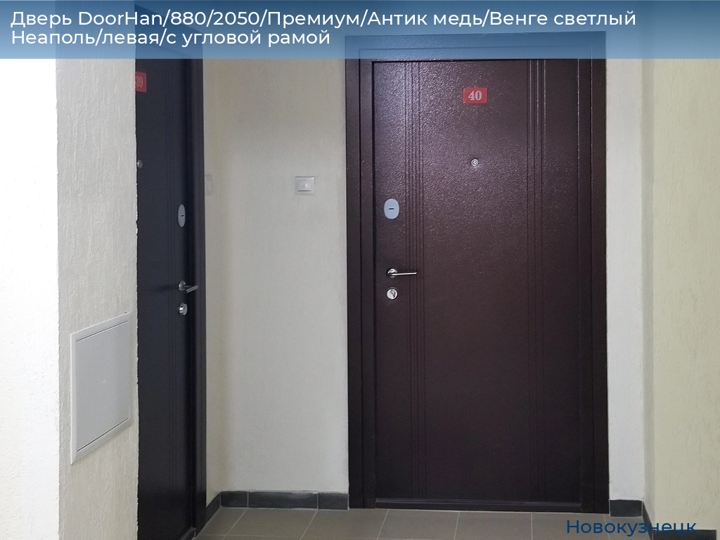 Дверь DoorHan/880/2050/Премиум/Антик медь/Венге светлый Неаполь/левая/с угловой рамой, novokuznetsk.doorhan.ru