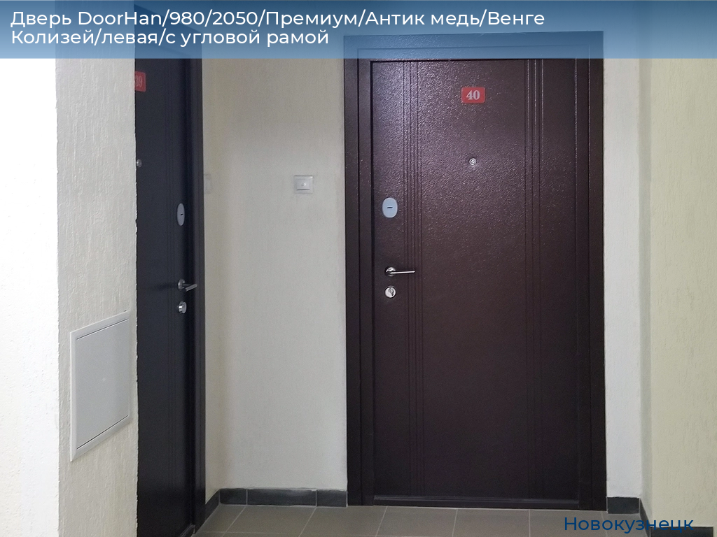 Дверь DoorHan/980/2050/Премиум/Антик медь/Венге Колизей/левая/с угловой рамой, novokuznetsk.doorhan.ru