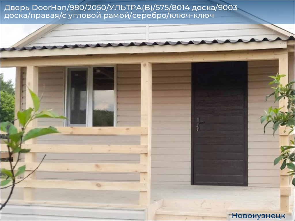 Дверь DoorHan/980/2050/УЛЬТРА(B)/575/8014 доска/9003 доска/правая/с угловой рамой/серебро/ключ-ключ, novokuznetsk.doorhan.ru